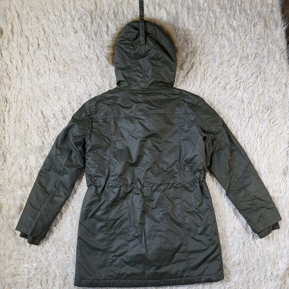 J. Crew Women’s Perfect Parka Army Green Waterproof Hooded Jacket Coat - Picture 13 of 16